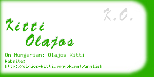 kitti olajos business card